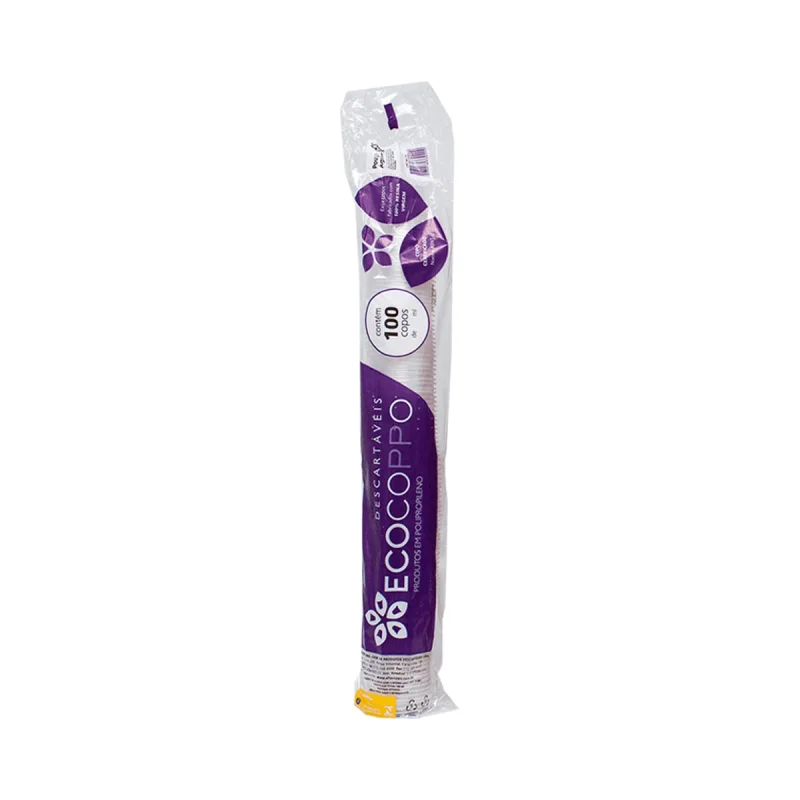 COPO 200 ML BRANCO PP 100 UN ECOCOPPO.