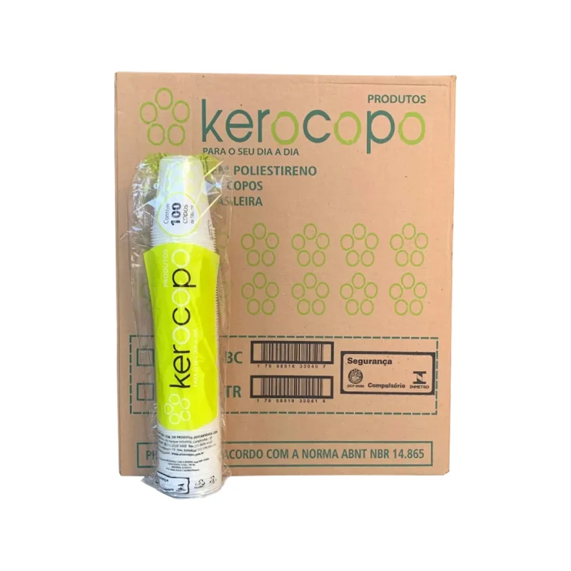 COPO 180 ML BRANCO PS ABNT 2500 UN KEROCOPO.