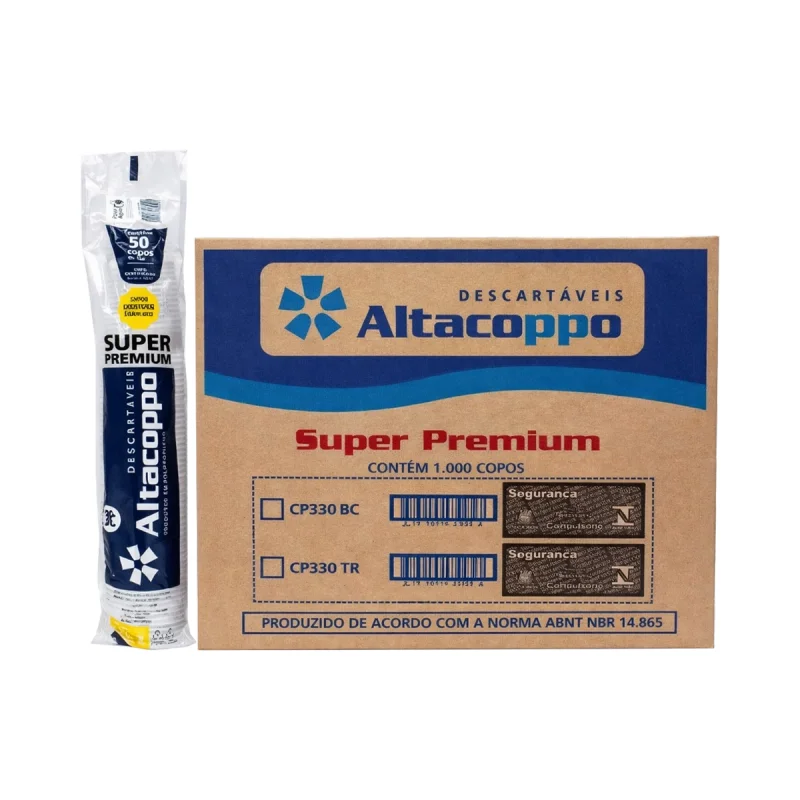COPO 330 ML TRANSP. PP ABNT 1000 UN ALTACOPPO