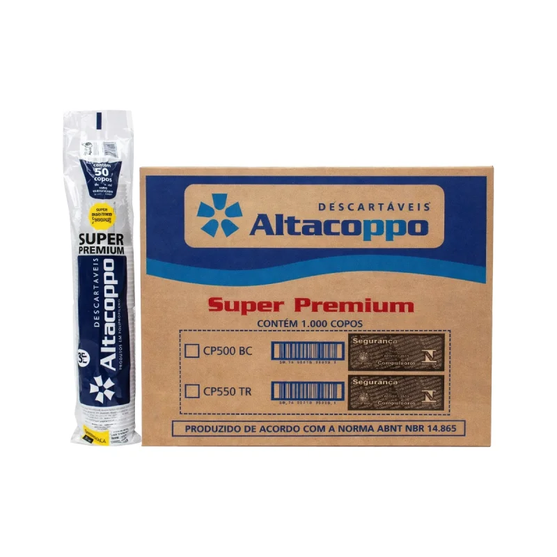 COPO 500 ML TRANSP. PP ABNT 1000 UN ALTACOPPO.