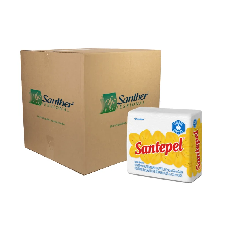 GUARDANAPO 23 CM X 22 CM COM 80 PCT X 50 FL SANTEPEL.