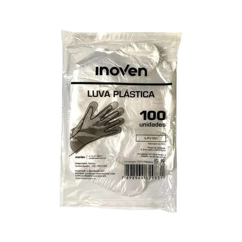 LUVA DESCARTAVEL 1 PCT X 100 UN