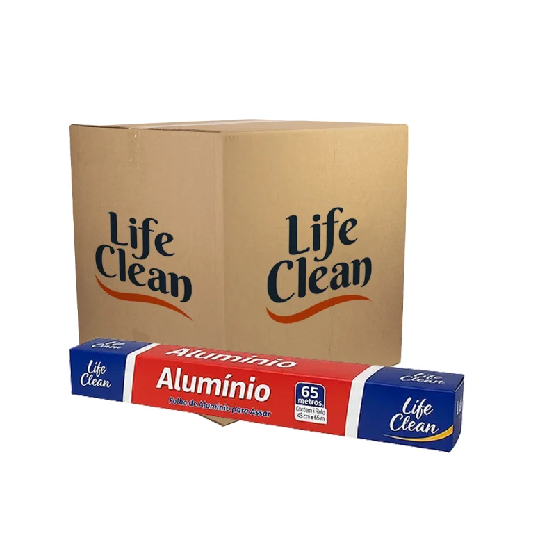 PAPEL ALUMINIO 45 CM X 65 M 12 UN