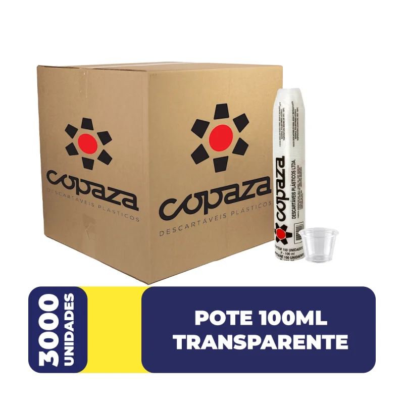 POTE 100 ML TRANSPARENTE PS ABNT 3000 UN COPAZA