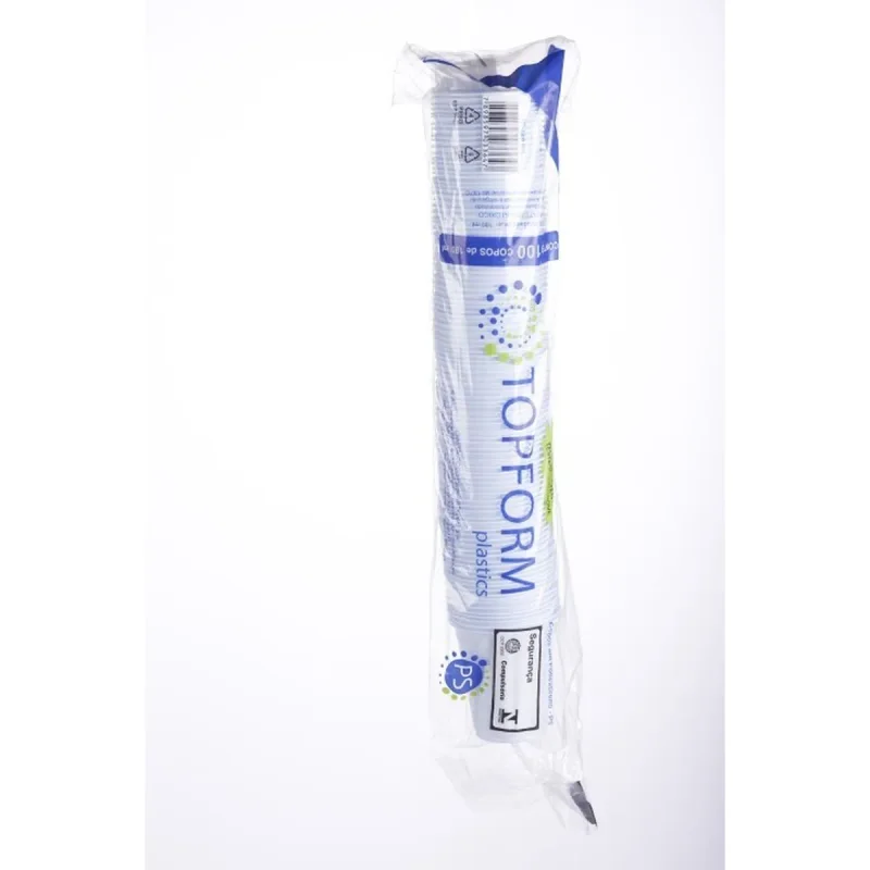 COPO 180 ML BRANCO PS ABNT 100 UN TOPFORM