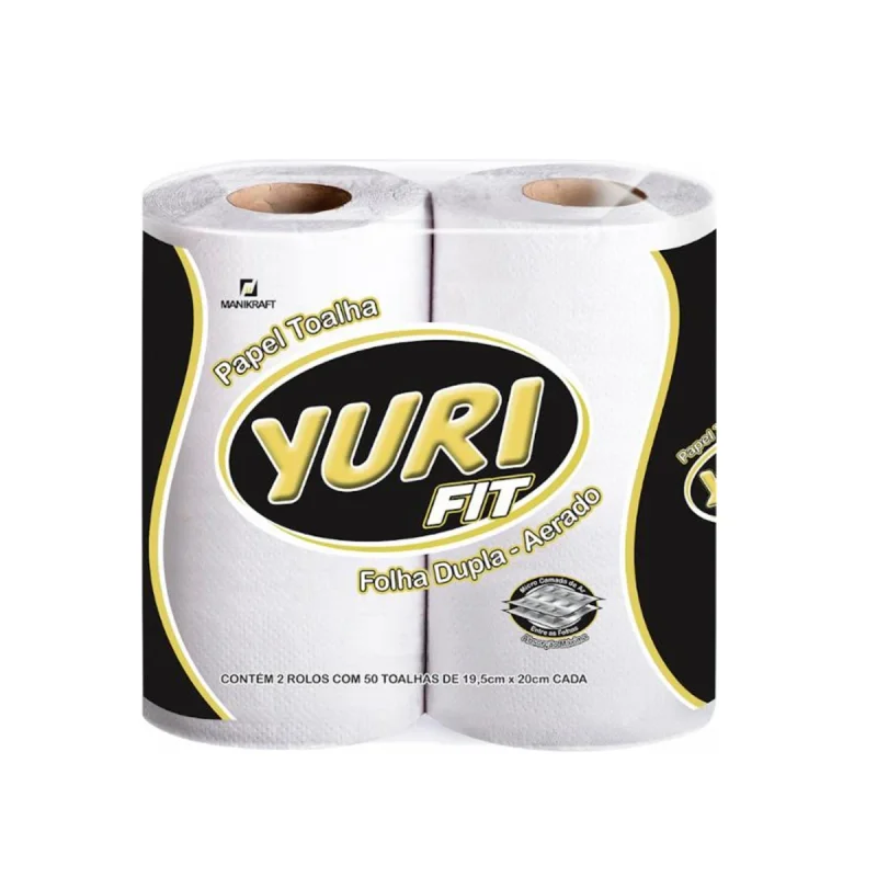 TOALHA PAPEL COZINHA BRANCO 2 RL YURI FIT