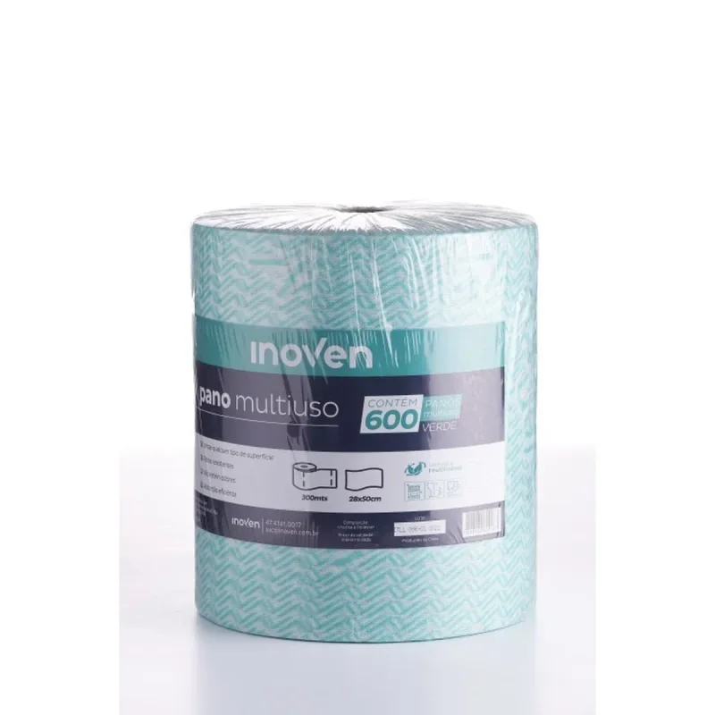 PANO ROLO 300 M X 28 CM VERDE INOVEN