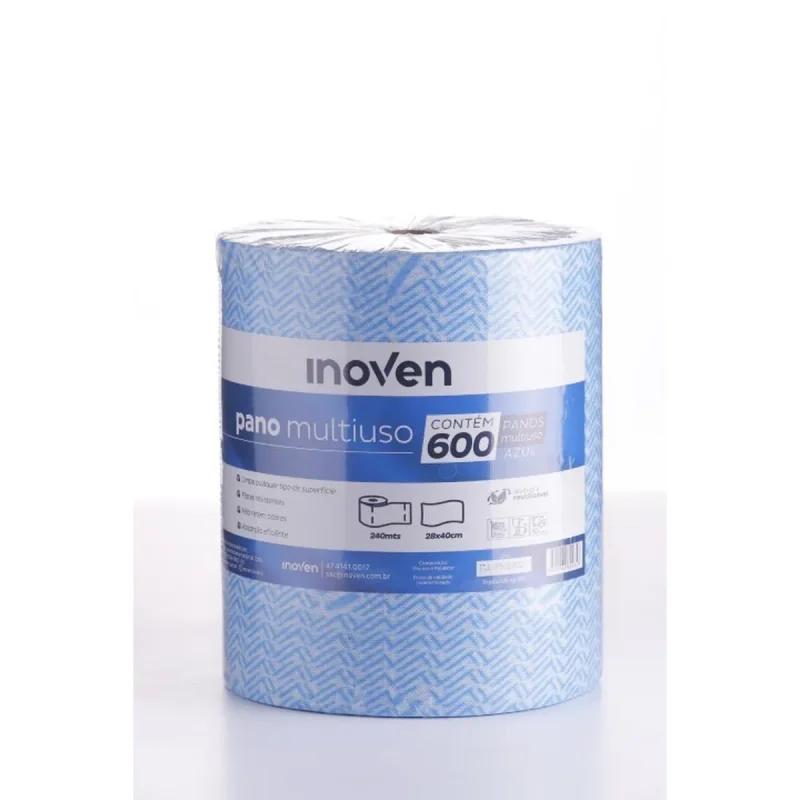 PANO ROLO 240 M X 28 CM AZUL INOVEN