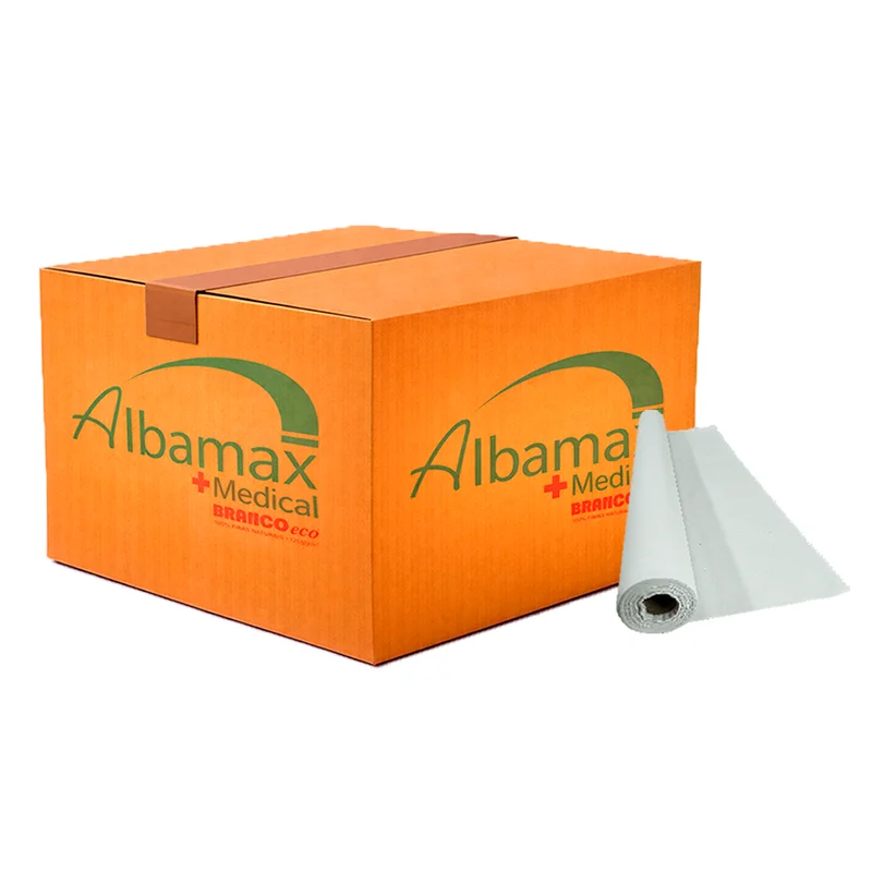 LENCOL HOSPITALAR CELULOSE 50 M X 70 CM 10 UN ALBAMAX