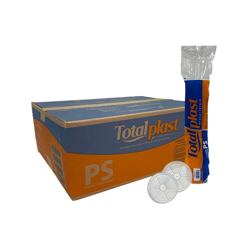 TAMPA 120 ML / 180 ML PLAST TRANSP 1000 UN TOTALPLAST