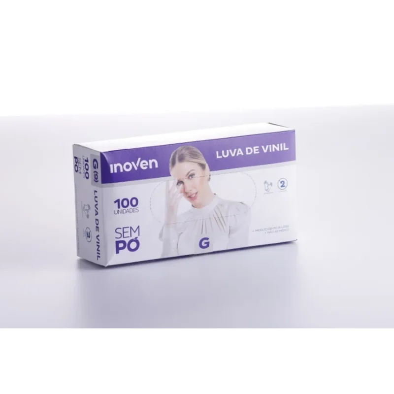 LUVA VINIL SEM AMIDO G 100 UN INOVEN