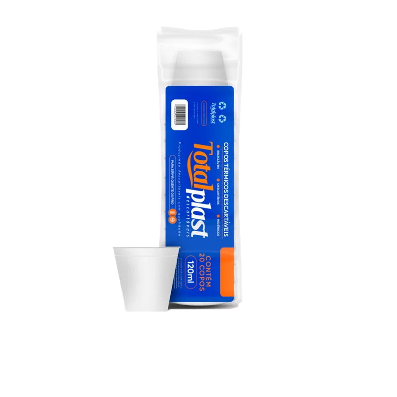 COPO 120 ML TERMICO EPS 01 PCT X 20 UN. TOTALPLAST