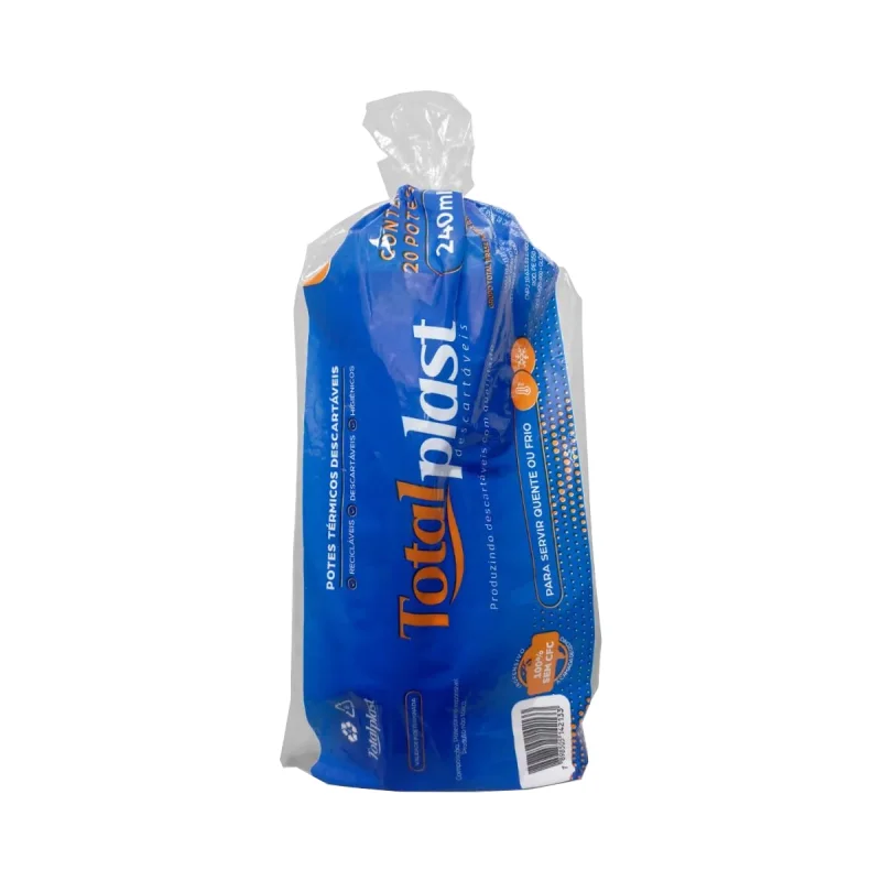 COPO 240 ML TERMICO EPS 01 PCT X 20 UN TOTALPLAST