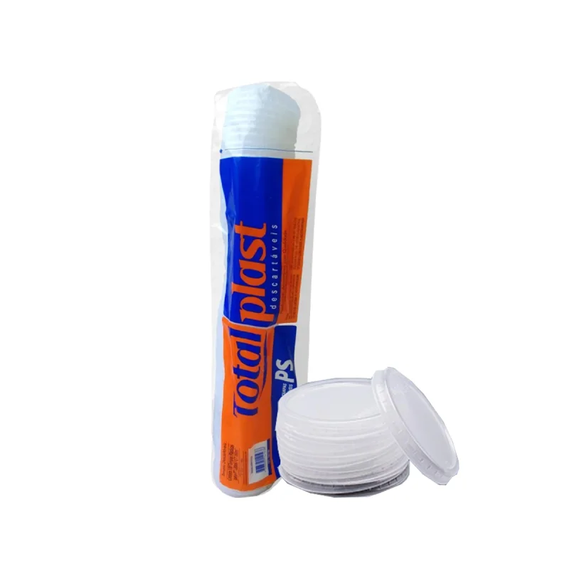 TAMPA 120 ML / 180 ML PLAST TRANSP 100 UN TOTALPLAST