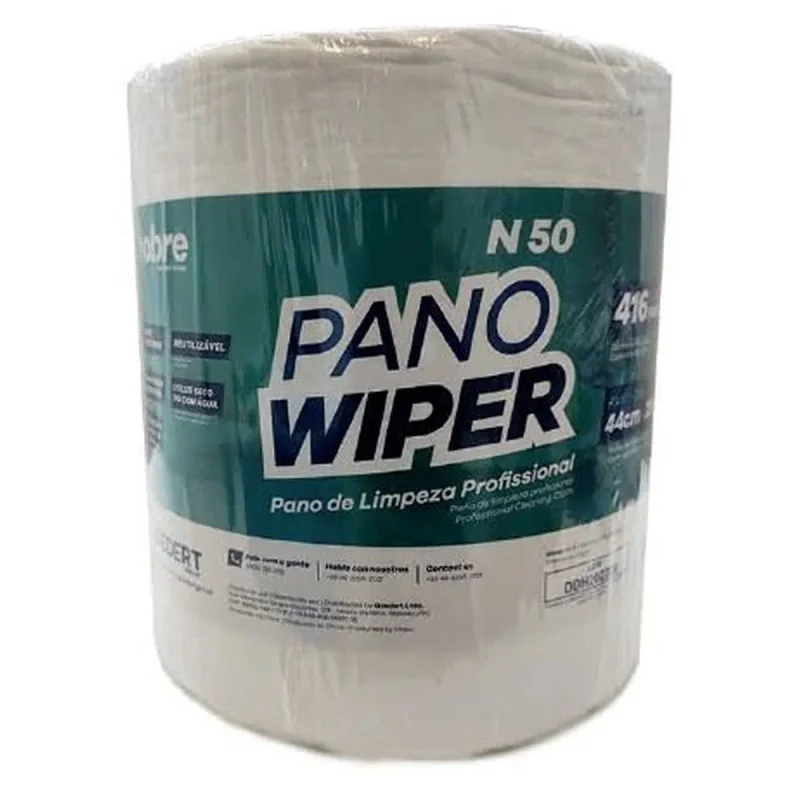 PANO ROLO 183 M X 25 CM BRANCO N50 WIPER NOBRE