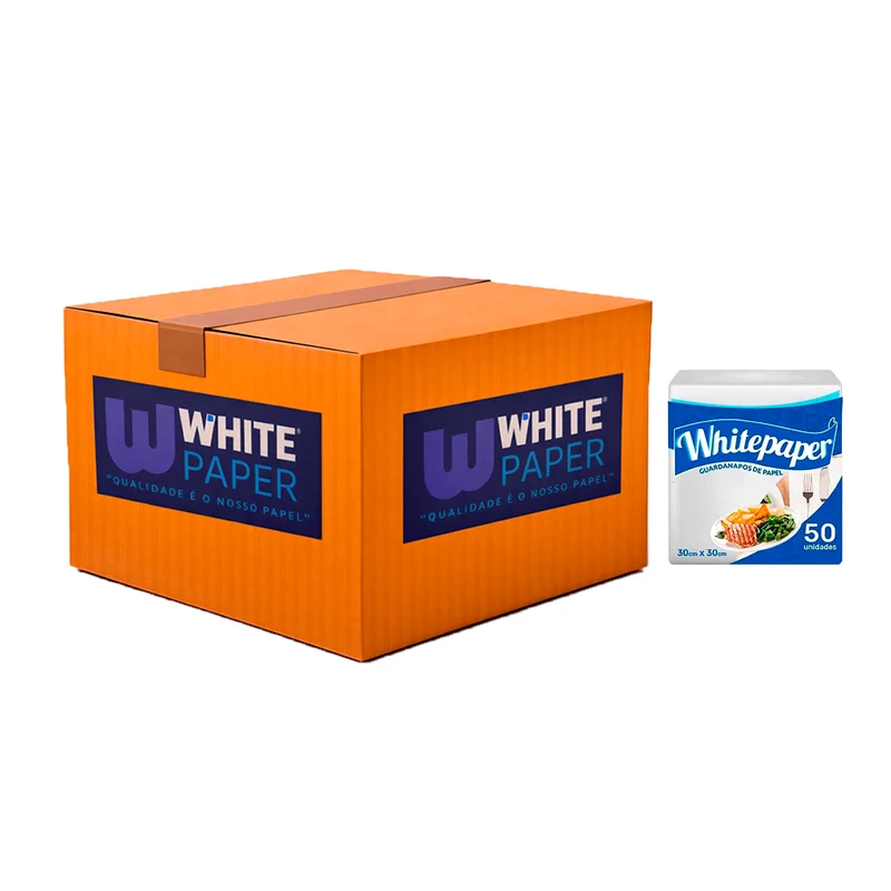 GUARDANAPO 30 CM X 30 CM COM 60 PCT X 50 FL WHITE