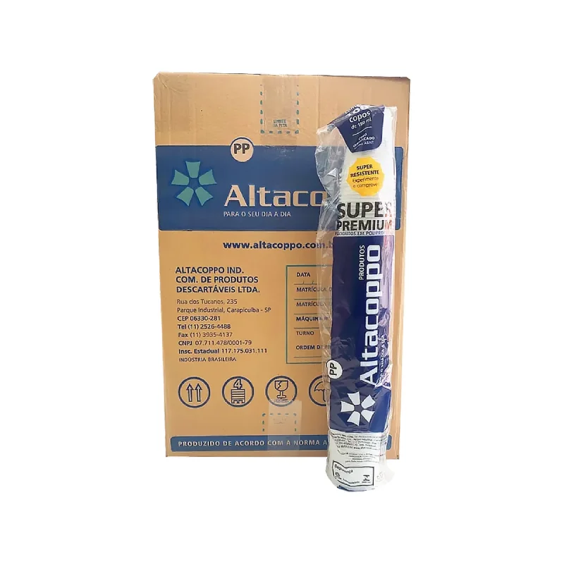 COPO 200 ML TRANSP. PP ABNT 100 UN ALTACOPPO
