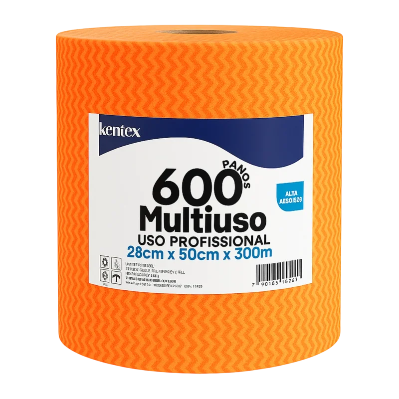 PANO ROLO 300 M X 28 CM LARANJA KENTEX
