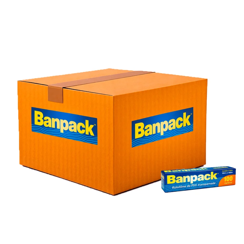 FILME PVC 12 UN X 28 CM X 300 M CAIXA SISTEMA CORTE BANPACK