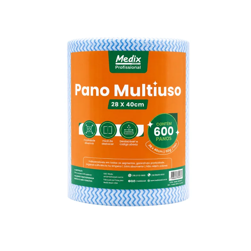 PANO ROLO 240 M X 28 CM AZUL MEDIX