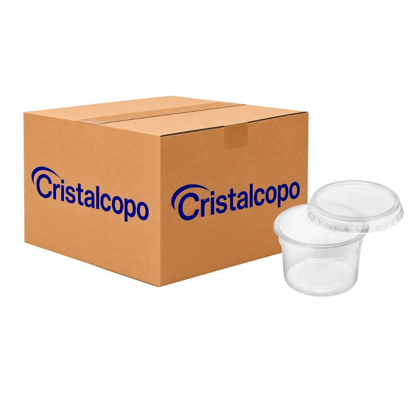 KIT POTE TAMPA REDONDO 500 ML 12 PCT X 25 UN CRISTALCOPO