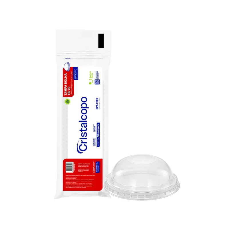 TAMPA BOLHA 440 ML SEM FURO 50 UN TB92TR CRISTAL