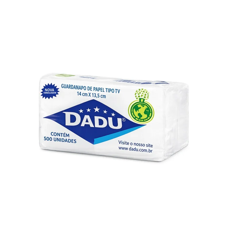 GUARDANAPO 14 CM X 13 CM TV COM 01 PCT X 500 FL DADU