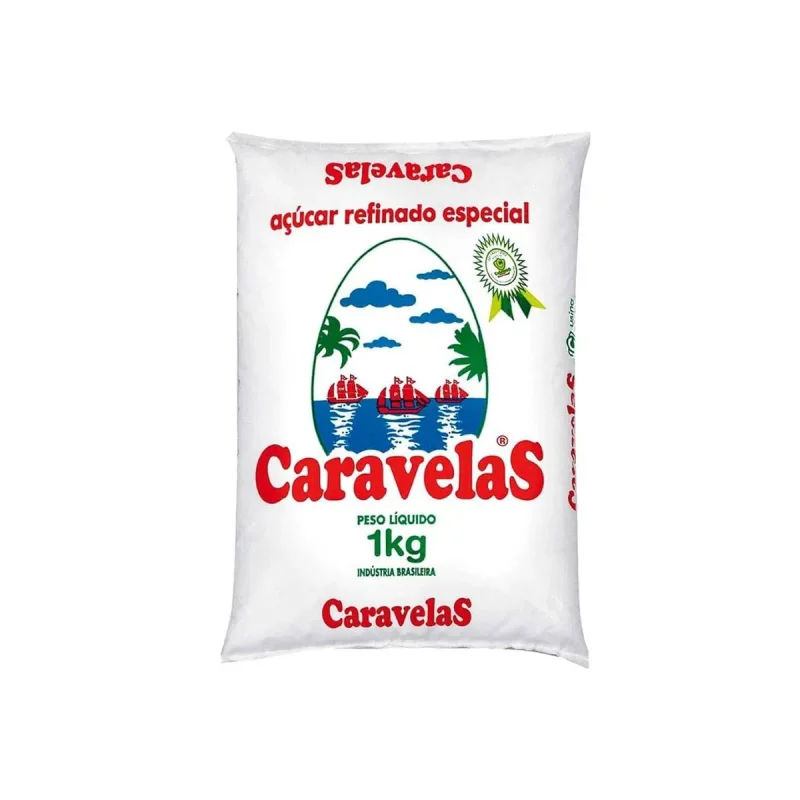 ACUCAR REFINADO 10 PCT X 1 KG CARAVELAS