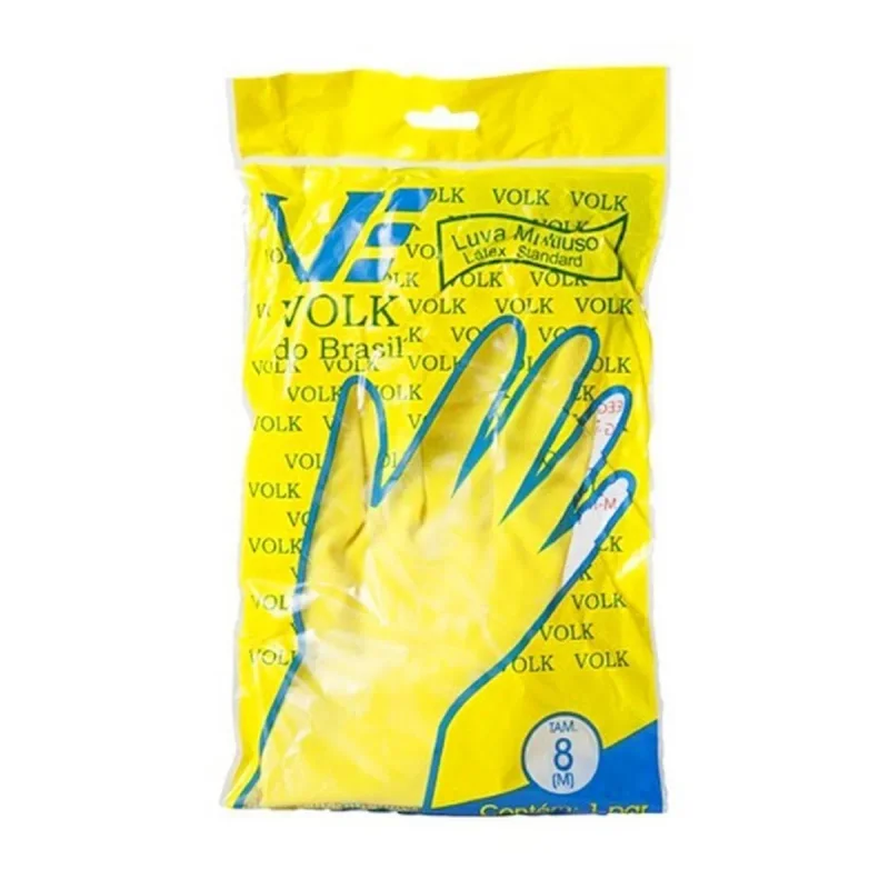 LUVA MULTIUSO M AMARELA LATEX C.A 38310 SLIM VOLK