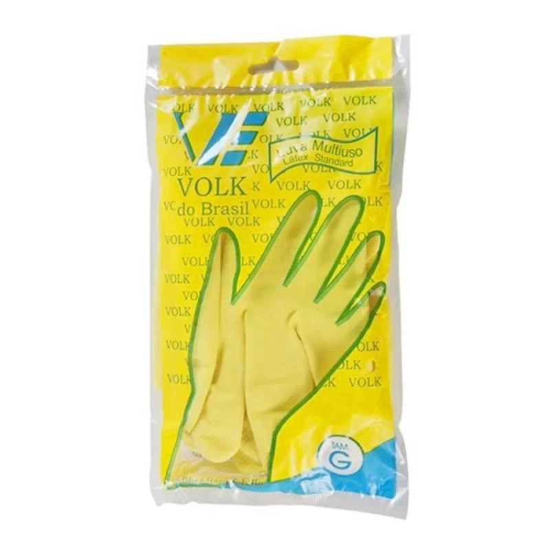 LUVA MULTIUSO G AMARELA LATEX C.A 38310 SLIM VOLK