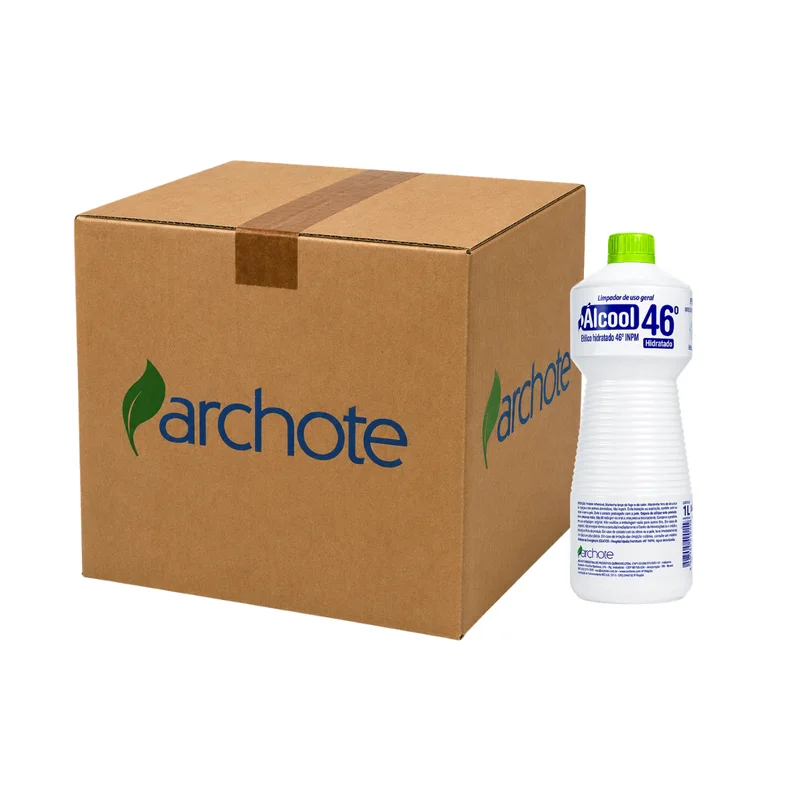 ALCOOL 46 PARA LIMPEZA 12 X 1 L ARCHOTE