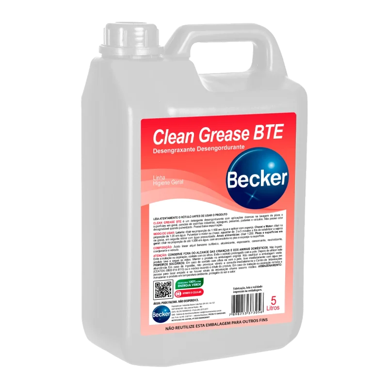 DESENGRAX. AUTO LAVADORA 5 L CLEAN GREASE BTE BECKER (1030)