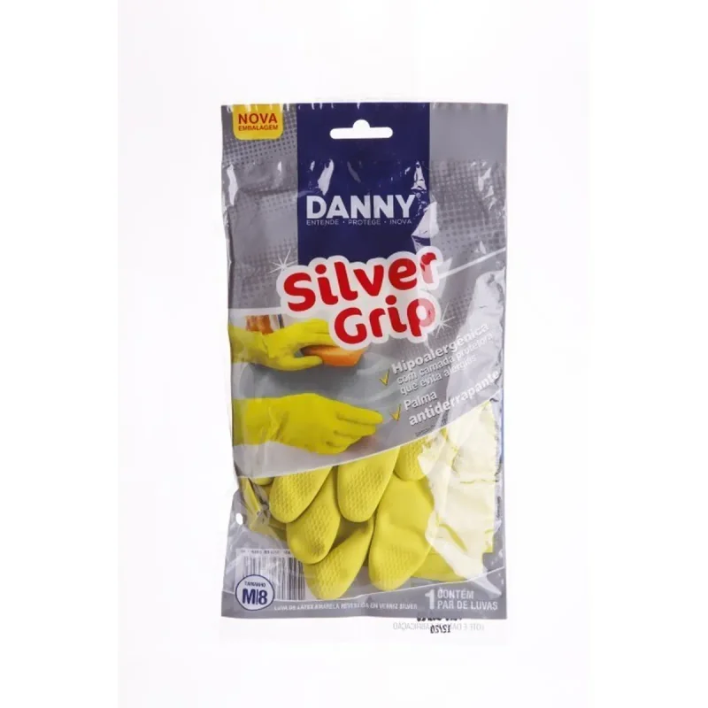 LUVA SILVER GRIP D.A 360 AMARELA M DANNY