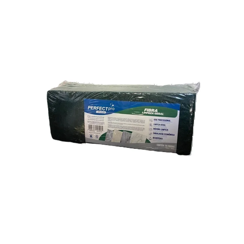 FIBRA USO GERAL 100 MM X 260 MM VERDE COM 10 UN PERFECT PRO