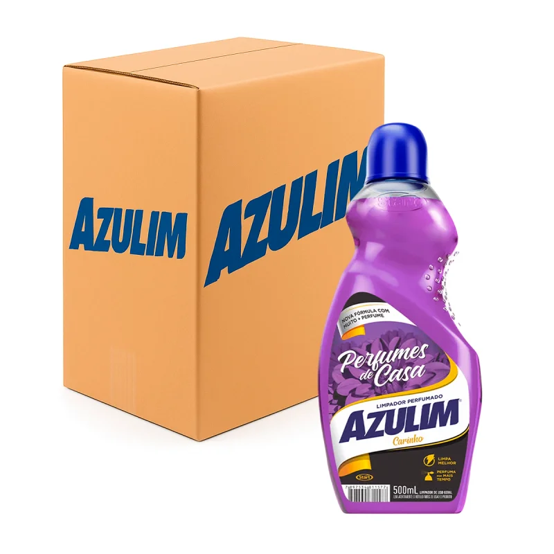 LIMPADOR PERFUMADO CARINHO 12 UN X 500 ML AZULIM