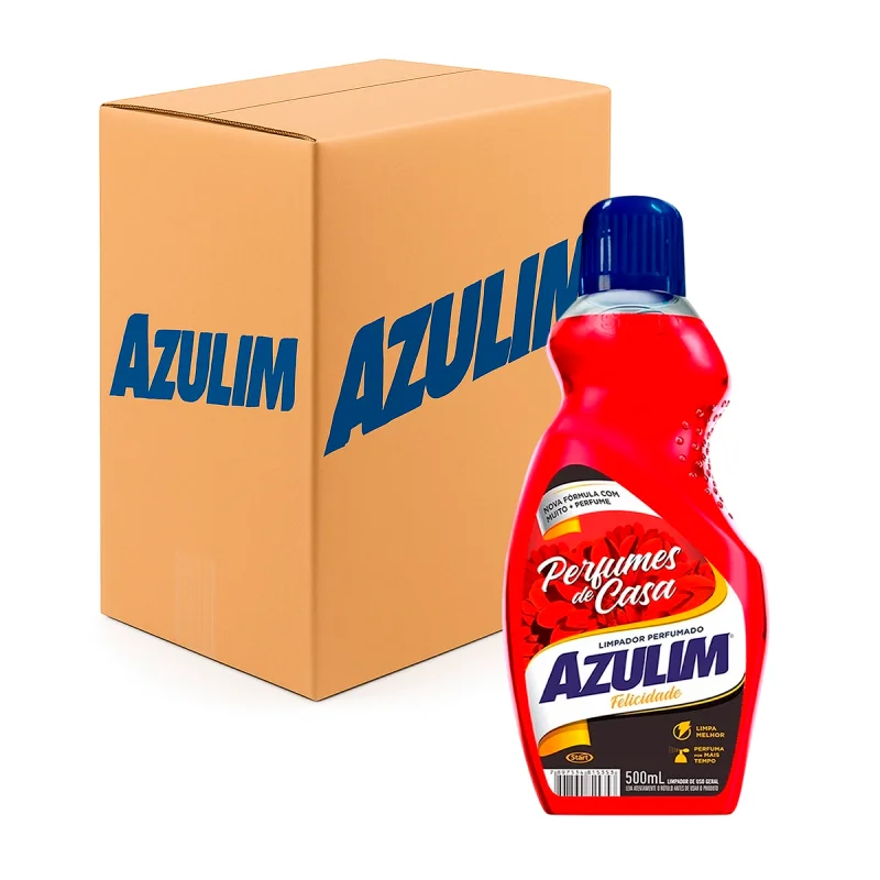 LIMPADOR PERFUMADO FELICIDADE 12 UN X 500 ML AZULIM