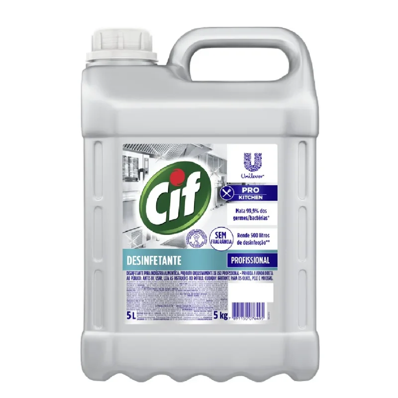 DESINFETANTE SEM FRAGRANCIA CONCENTRADO 5 L CIF