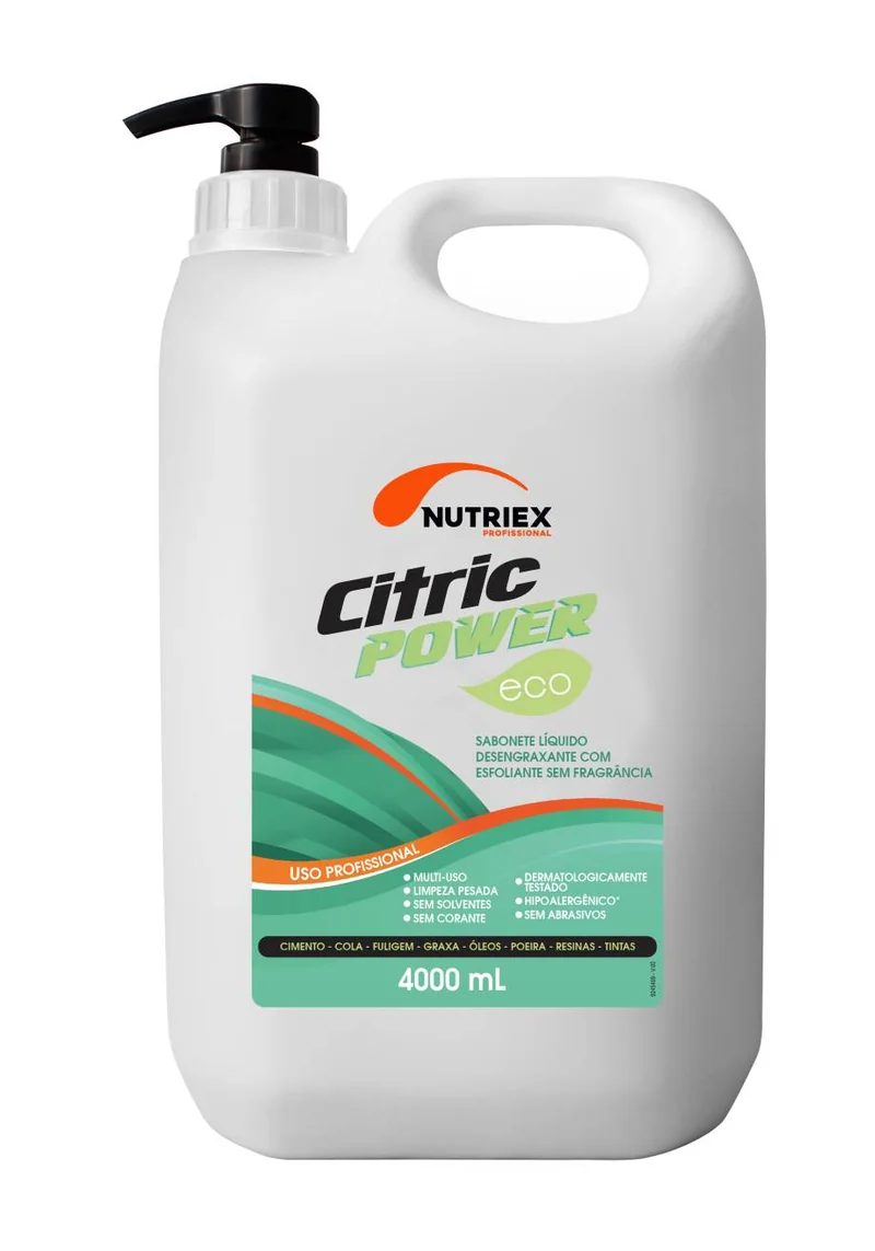 SABONETE LIQ. DESENGRAXANTE 4 L CITRIC POWER ECO NUTRIEX