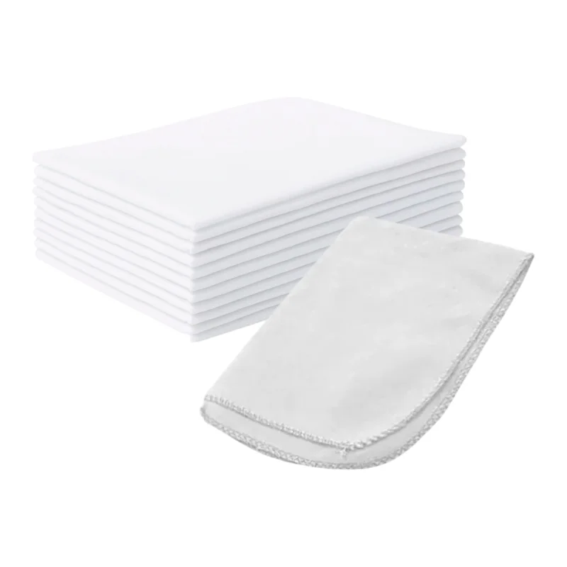 FLANELA 28 CM X 58 CM COM 12 UN BRANCA CAEBITEX