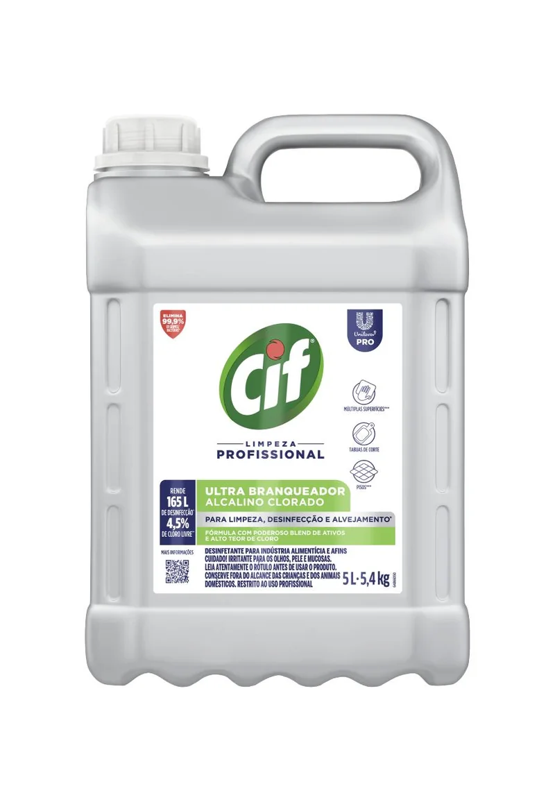 DESINFETANTE SEM FRAGRANCIA 5 L ULTRA BRANQUEADOR CIF