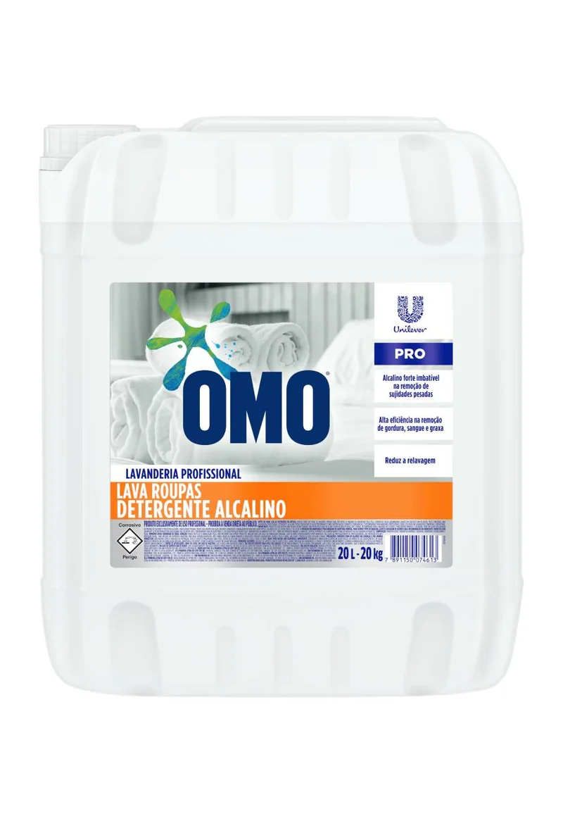 LAVA ROUPAS 20 L DETERGENTE ALCALINO OMO