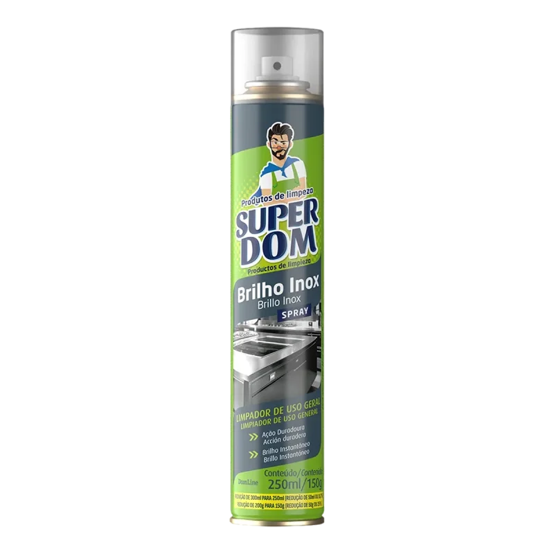 LIMPADOR BRILHA INOX 250 ML SUPER DOM