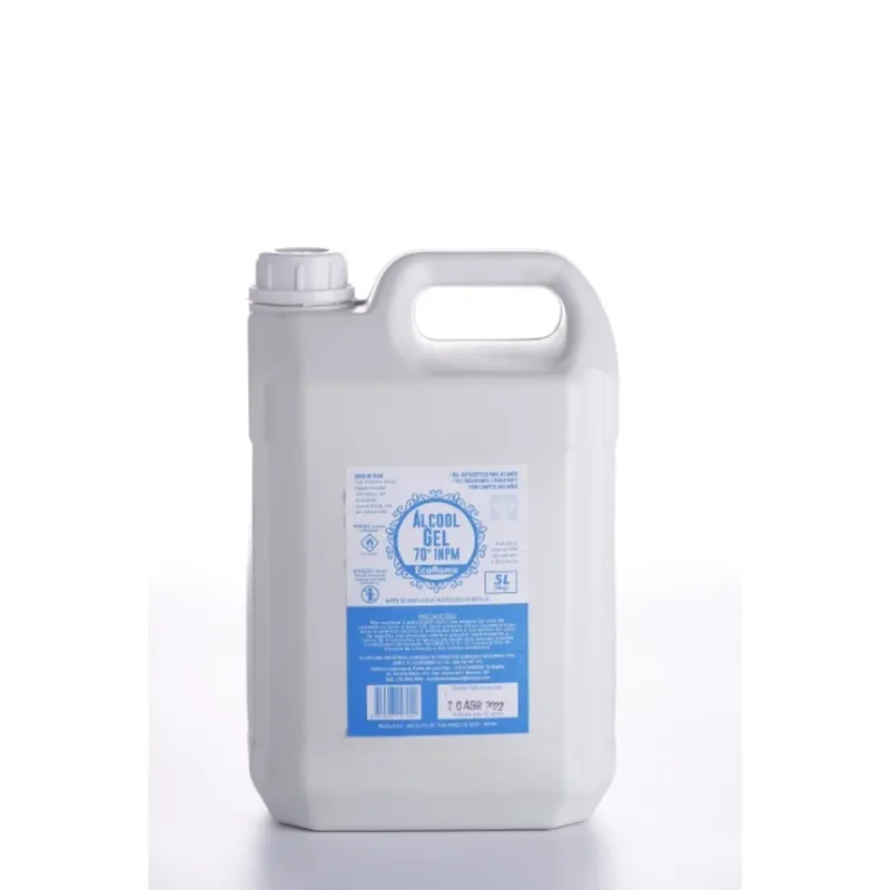 ALCOOL GEL 5 L X 4 KG PARA AS MAOS ECOFLAME