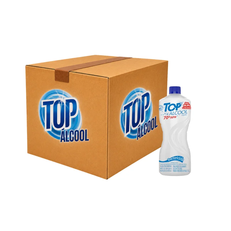 ALCOOL 70 DESINFETANTE 12 UN X 1 L TOP