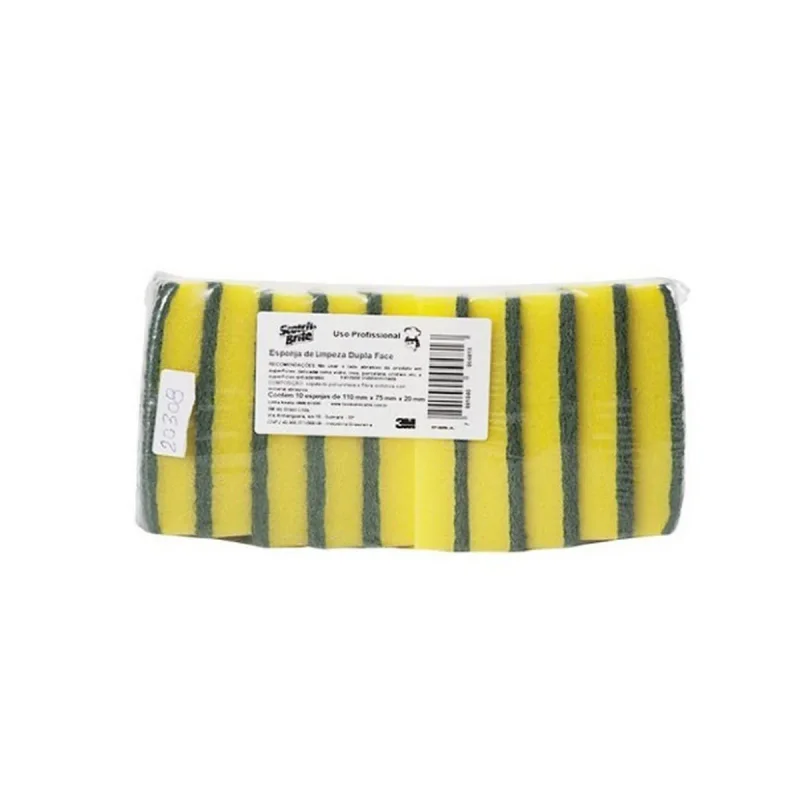 ESPONJA DUPLA FACE 01 PCT X 10 UN SCOTCH BRITE 3M