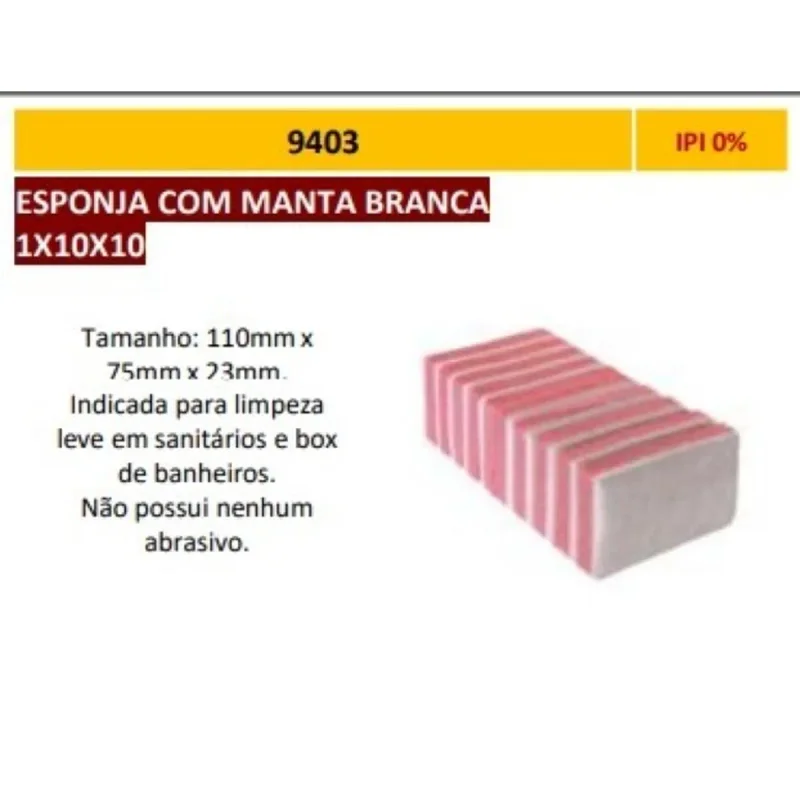ESPONJA DUPLA FACE SANITARIA ROSA E BRANCA REF 9403 BETTANIN