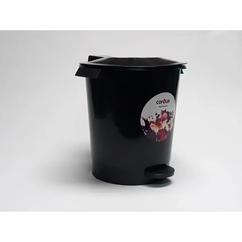 CESTO 12 L PRETO COM PEDAL SHANGRI-LA