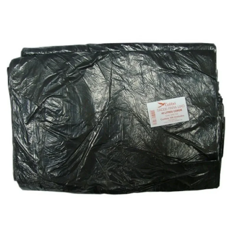 SACO DE LIXO 40 L PRETO COLIBRI