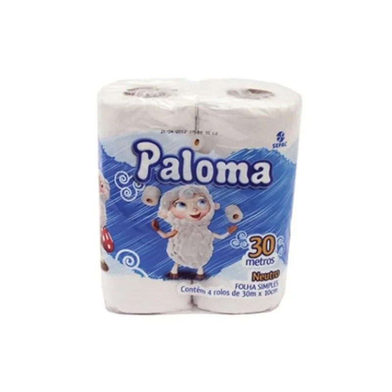 PAPEL HIG. FOLHA SIMPLES 64 ROLOS PALOMA