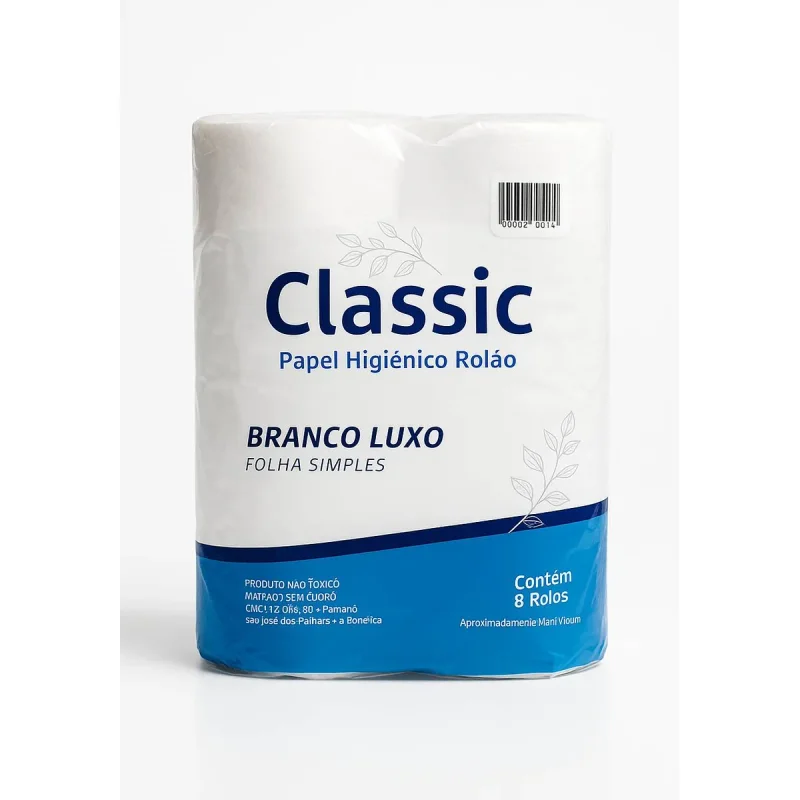 PAPEL HIG. ROLAO 8 ROLOS BRANCO CLASSIC / PREMIUM